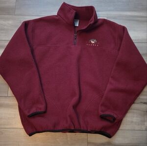 Alaska Men's Burgundy Zip-Up Fleece Sweater